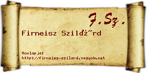 Firneisz Szilárd névjegykártya